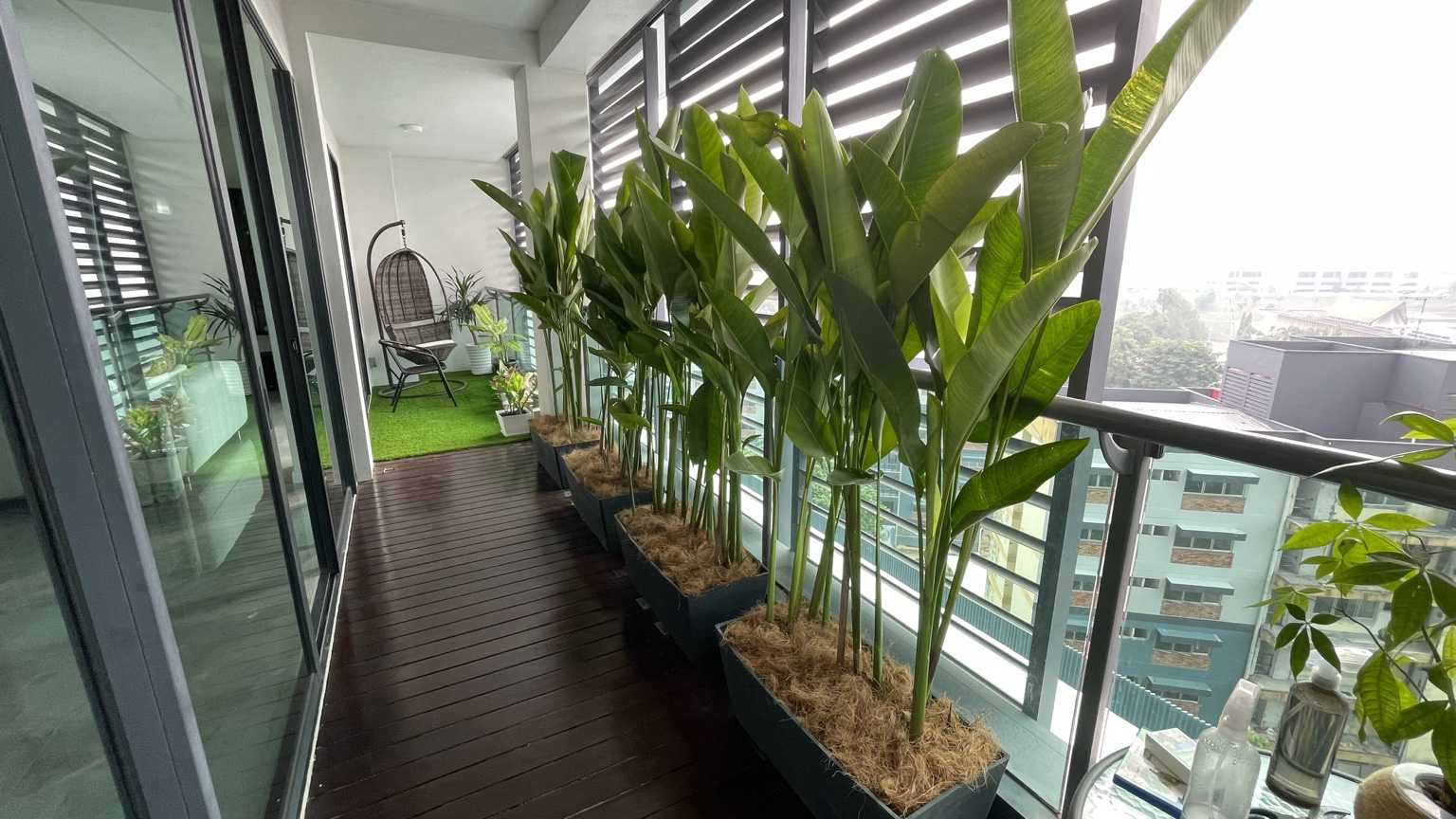 Balcony Garden Redesign — Finished balcony retreat